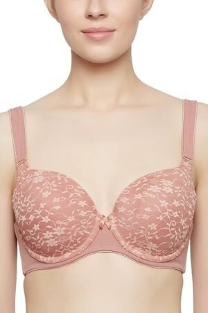 TIN Women's Padded | Wired | 123I362 Beauty-Full Lacy Charm Full Coverage Bra | Pack of 1