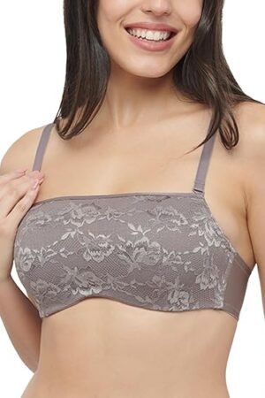 TIN  Padded Wired New Lace Bandeau Tube Bra