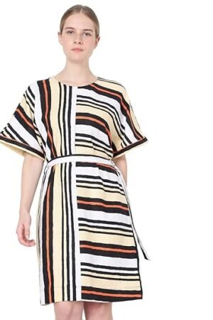 Women's Knee Length Linen Shift Dress