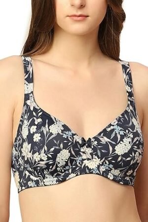 TIN Women's Polyamide Non Padded Wired Minimizer Bra