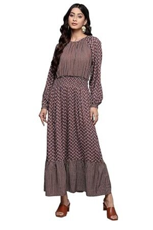 Label RK Multi Solid Long Dress