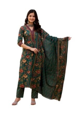 FABNEX Cotton Blend Women Kurta Set